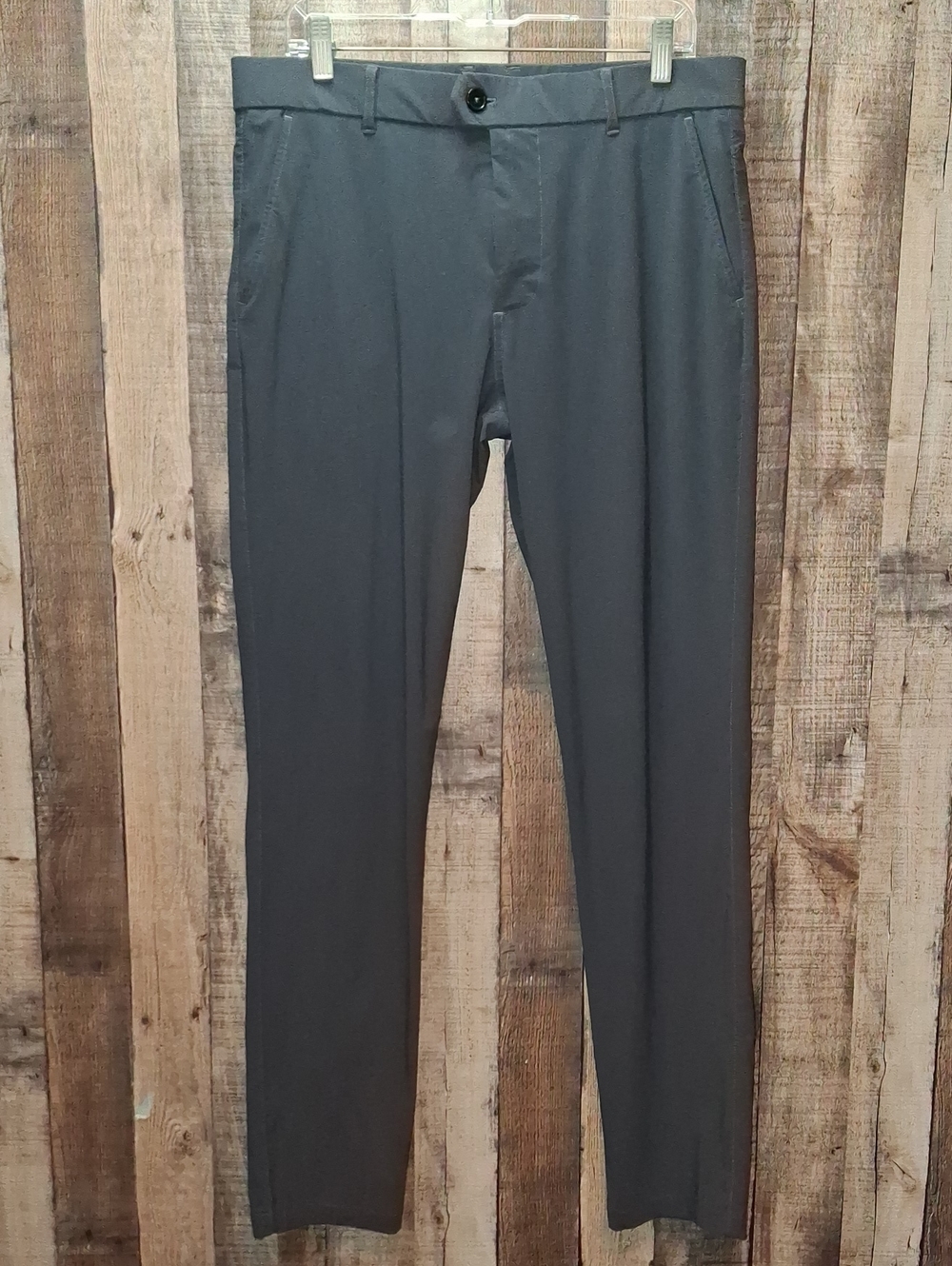 Greyson Men's Charcoal Straight-Leg Chinos Trousers Slacks Pants Size 33 33/32